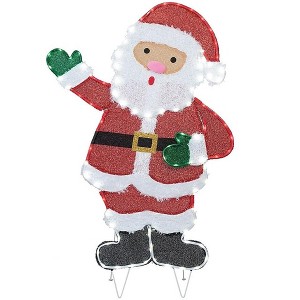 Holiday Living 44-inch Twinkling Santa Pre-lit with LED Christmas Yard Decor - 1 of 3