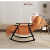 Dolonm 23.30 in. W Casual Folding Rocking Chair, Adjustable Backrest & Footrest, Side Pockets Placed, Living Room, Bedroom - 2 of 4