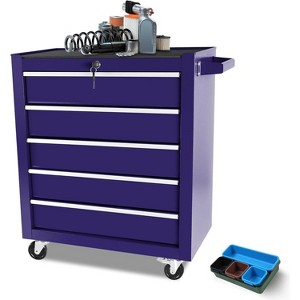 Tool Chest with Wheels,Metal Locking Rolling Tool Box with Tool Organizer Trays for Tool Storage Organizer,Garage,Portable Standing Mechanic Toolbox - 1 of 4