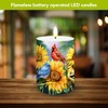 Briarwood Lane Summer Flameless Candle 6x3 Birds in the Garden Flameless Candle with Timer for Summer - 3 of 4