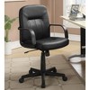 Simple Relax Leatherette Upholstered Home Office Chair with Adjustable Height in Black - 2 of 4