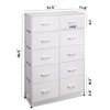 Tall Dresser with 10 Fabric Drawers, Storage Tower with Cabinet, Metal Frame, Organizer Units for Closet - 4 of 4