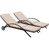 EROMMY Chaise Lounge Chair Outdoor Set of 2 - 3 of 4