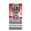 MasterPieces Casino Style 20 Piece 11.5 Gram Poker Chip Set NCAA Georgia Bulldogs Silver Edition - 2 of 3