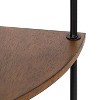 Kate and Laurel Walters Triangle Wood Accent Shelf, 17x12x35, Rustic Brown and Black - 2 of 4