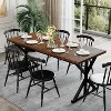 Vipbear Farmhouse Dining Table for 6-8 People, 70.8 Inch Rectangular Wood Dining Table - 2 of 4