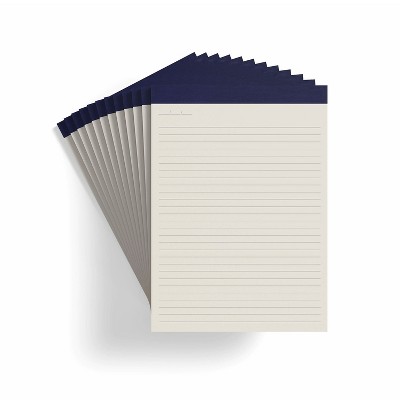 MyOfficeInnovations Notepads 8.5 x 11.75 Wide Ruled Ivory 50 Sheets/Pad 12 Pads/Pack