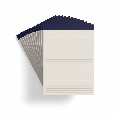 MyOfficeInnovations Notepads 8.5 x 11.75 Wide Ruled Ivory 50 Sheets/Pad 12 Pads/Pack MYO24419928