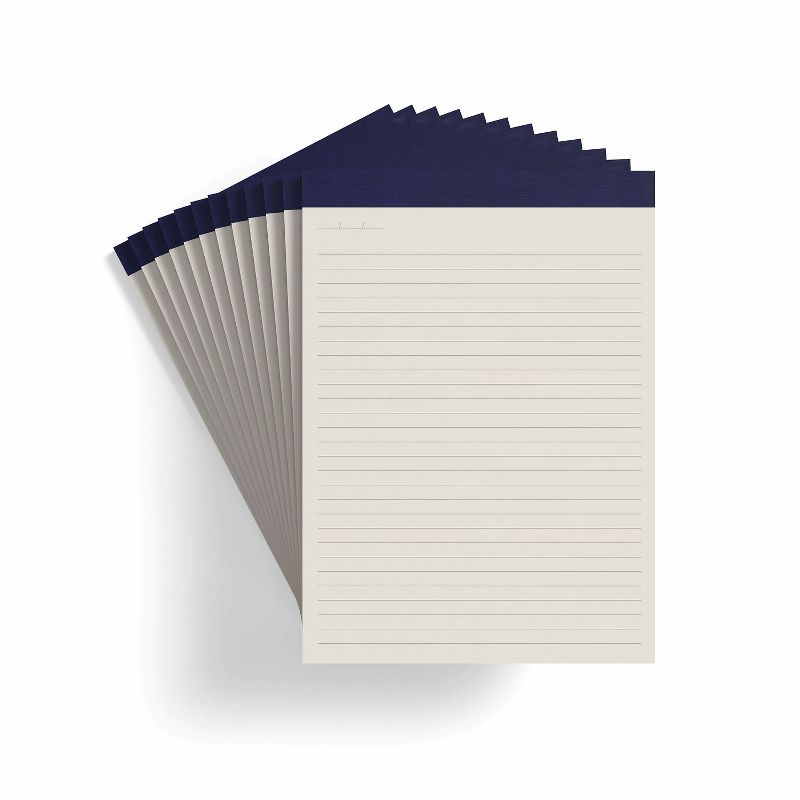 MyOfficeInnovations Notepads 8.5 x 11.75 Wide Ruled Ivory 50 Sheets/Pad 12 Pads/Pack MYO24419928, 1 of 9