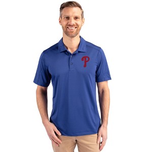 Philadelphia Phillies Cutter & Buck Prospect Eco Textured Stretch Recycled Mens Big & Tall Polo - 1 of 1