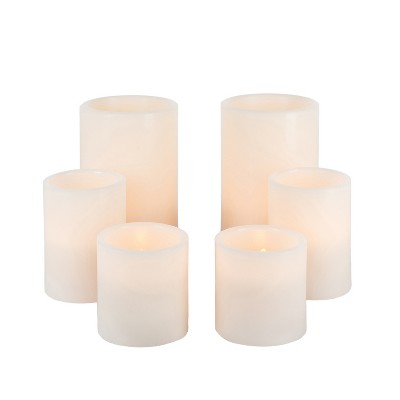 Everlasting Glow Wax Straight Edge 1000-Hour Candles with Soft Glow Flicker and Full Body Glow™ (Set of 6)