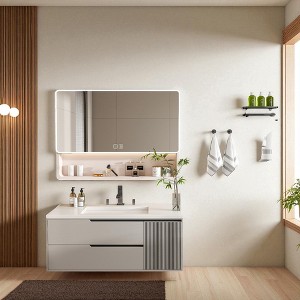 Mshliw Aluminium Medicine Cabinet Mirror with Defogger, Cosmetic Storage & Hair Dryer Holder - 1 of 4