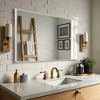 Lirago 38" x 26" Rectangle Hanging Bathroom Mirror with silver Scratch-Resistant Aluminum Alloy Frame - 3 of 4