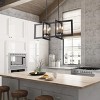 Modern Rectangular Chandelier 8-Light Black and Gold Island Lighting Fixture for Dining Room - 4 of 4