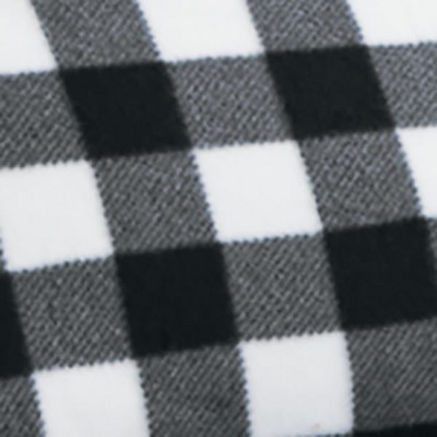 Queen Black and White Buffalo Plaid Fleece Sheet Set