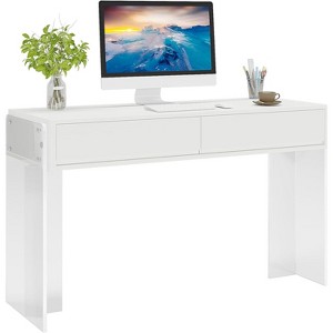 Tribesigns Computer Desk with 2 Drawers, Home Office Desk with Acrylic Legs - 1 of 4