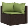 vidaXL Patio Lounge Set Brown and Green - 4 of 4