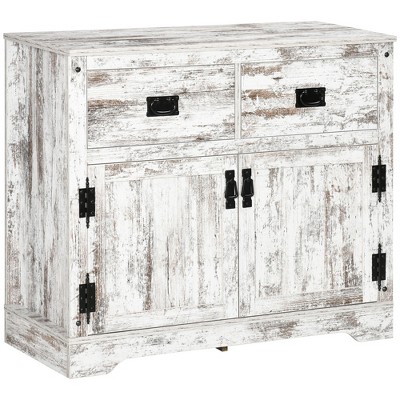 Industrial Sideboard Buffet Cabinet, Kitchen Cabinet with 2 Drawers, 2 Doors, Adjustable Shelf Coffee Bar Cabinet