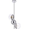 Elegant Lighting Eclipse 3 Lights Chrome Pendant With Clear Glass - 2 of 4