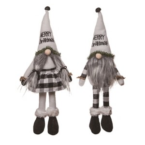 Transpac Plush Country Christmas Gnome Sitter Set of 2 Christmas Home Decorations - 1 of 1