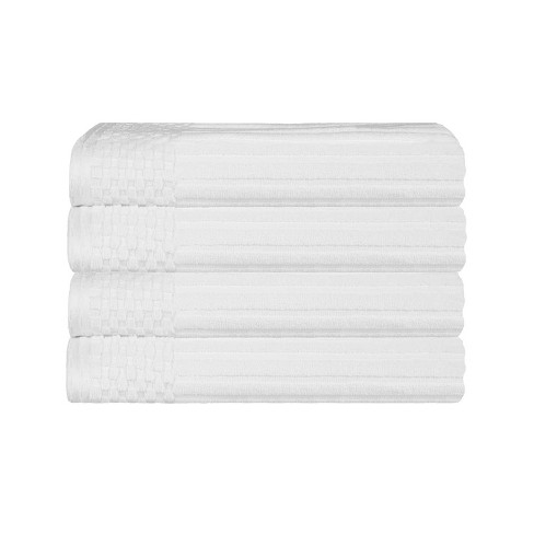 Superior 4-Piece Cotton Towel Set, Includes 4 Bath Towels for Bathroom,  Guest Room, Shower, Pool, Quick Dry, Ribbed, Ultra-Absorbent, Daily Use  Home