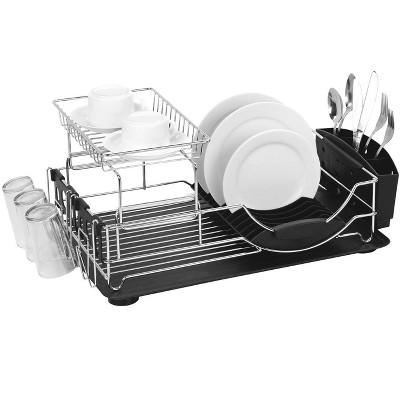 Home Basics 2-Tier Deluxe Dish Drainer