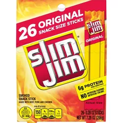 Slim Jim Original Smoked Snack Size Sticks - 7.28oz/26ct
