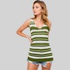 Anna-Kaci Women's Striped Knit Tank Top with V-Neck and Relaxed Fit - 3 of 4