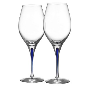 Orrefors Intermezzo 14 Fl. Oz. Stemmed Wineglass - Blue Drop - Kitchen & Dining Crystal Glassware - Dishwasher Safe - 1 of 4