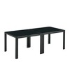 Nesting Coffee Table Set of 2, Square Modern Stacking Table with Tempered Glass Finish, for Living Room - 4 of 4