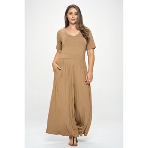 WEST K Women's Jana Plus Size Short Sleeve Knit Jumpsuit - 1 of 3