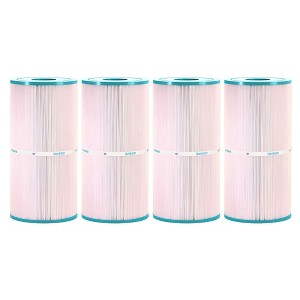 Hurricane Filters Advanced Spa Filter Cartridge Replacement for PWWDFX75, Unicel C-6375, and Filbur FC-1226 Pool and Spa Models, White, 4 Pack - 1 of 4