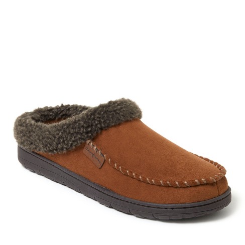 Dearfoams Men's Microsuede Clog Slipper - Chestnut Size M : Target