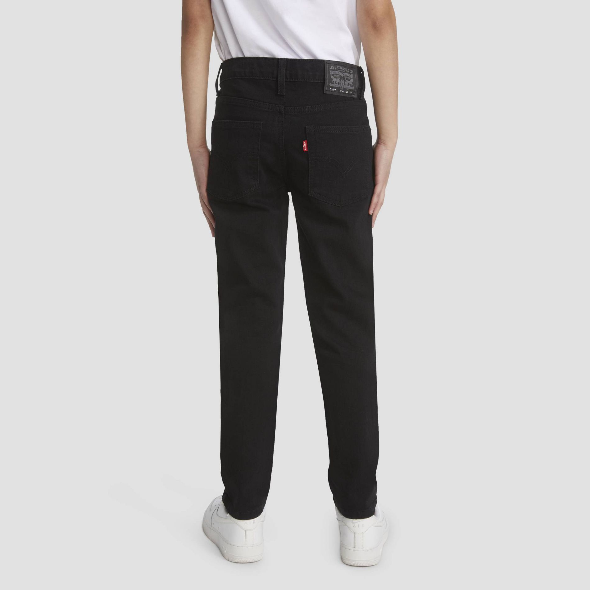 Levi's® Boys' 510 Skinny Fit Everyday Performance Jeans - Black 4: Mid Rise, Stretch, Slim Fit, Knit, Machine Washable