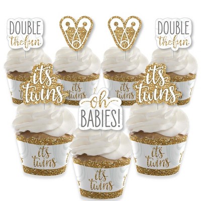 Big Dot Of Happiness Gold Glitter Princess Crown - No-mess Real Glitter  Dessert Cupcake Toppers - Baby Shower Birthday Party Clear Treat Picks - 24  Ct : Target