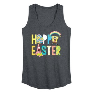Women's - SpongeBob Squarepants - Hoppy Easter Icons Graphic Racerback Tank - 1 of 4