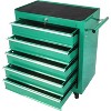 Rolling toolbox,5 lockable drawer toolboxes,metal,wheeled toolbox,simple assembly,green,used in warehouses,garages,workshops - 2 of 4