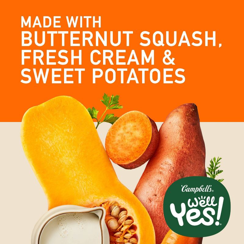 Campbell&#39;s Well Yes! Butternut Squash &#38; Sweet Potato Microwavable Sipping Soup - 11.2oz, 2 of 11