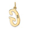 Black Bow Jewelry 14k Yellow Gold Madison Collection LG Classic Script Initial G Pendant - 3 of 4