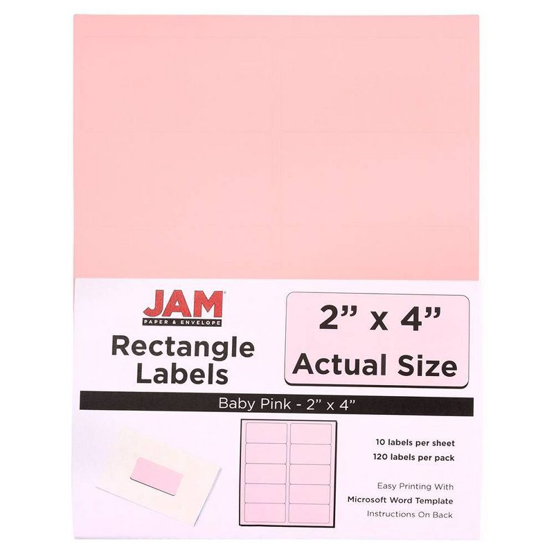 JAM Paper Mailing Labels 2" x 4" 120ct, 1 of 7