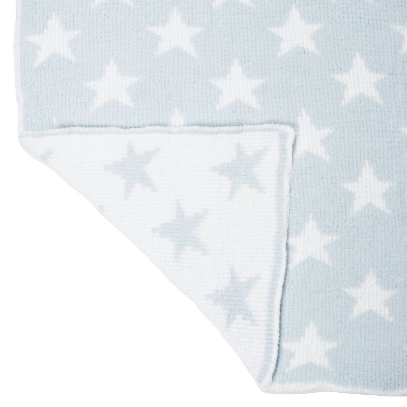 Tadpoles Ultra-Soft Chenille Knit Baby Blanket - Blue/White, 3 of 4