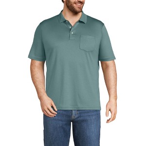 Lands' End Men's Short Sleeve Cotton Supima Polo Shirt with Pocket - 1 of 4