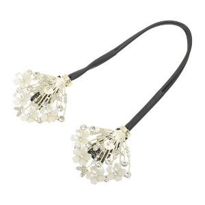 Unique Bargains Floral Rhinestones Hair Clips 1 Pc - 1 of 4