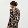 Anna-Kaci Women's Long Sleeve Leopard Print Bodycon Midi Dress with Crew Neck and Stretch Fit - 3 of 4