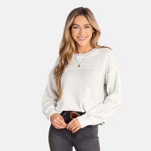 Women's Neutral Tonal Wave Long Sleeve Sweater - Cupshe - 1 of 4