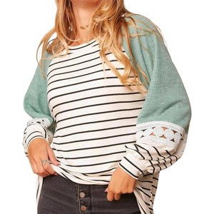 Women's LACE LONG SLEEVE TOP - Haptics - 1 of 3