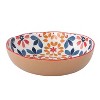 Lorren Home Trends Decorative Bone Porcelain Bowl Set, 5-Piece, Floral Pattern, 1 Large 10" Bowl with 4 Small 8.25" Bowls - 2 of 4