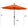 HYLEORY Germar Market Umbrella, Size: 90" H x 120" W x 120" D - 2 of 4