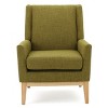 Vynxaria Mid Century padded Cushion seat modern accent chair,Green - 2 of 4