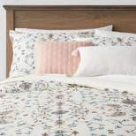 5pc Floral Border Print Comforter Bedding Set Blue/Pink/Yellow - Threshold™